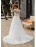 V Neck Sparkle Elegant Lace Wedding Dress